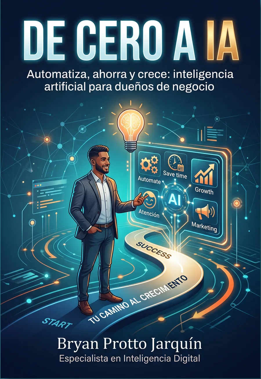 Portada del libro De Cero a IA, de Bryan Protto Jarquín